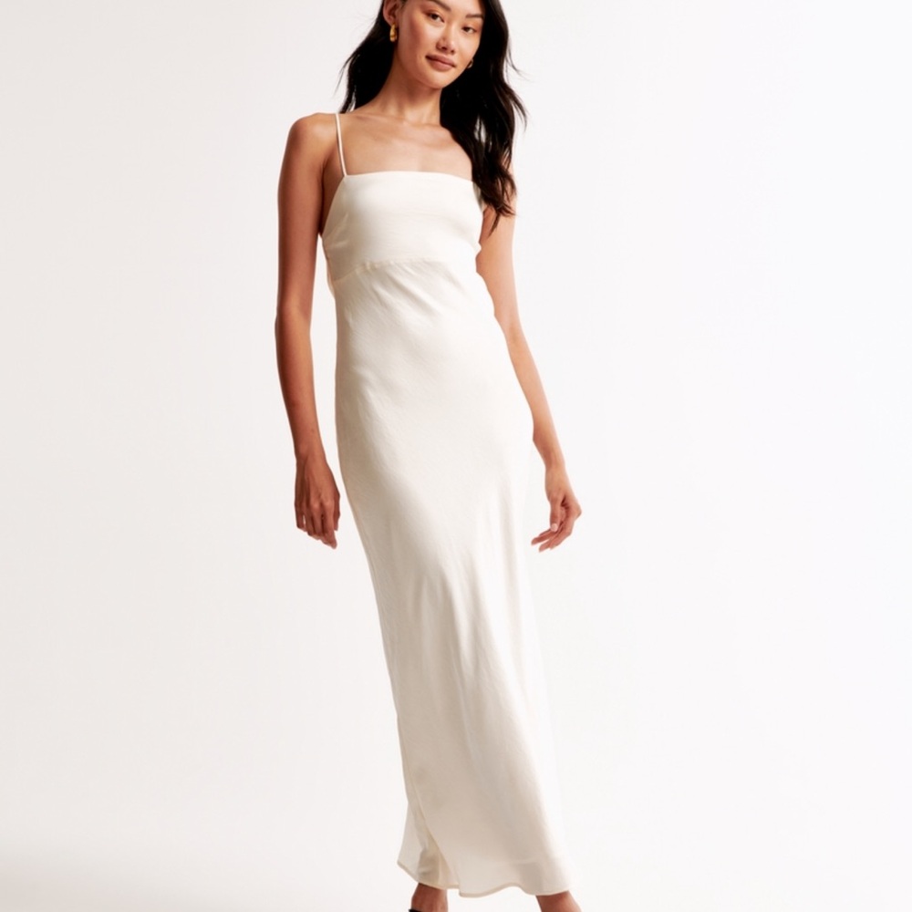 Abercrombie & Fitch White Maxi Dress